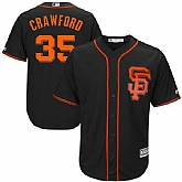 San Francisco Giants #35 Brandon Crawford Black Alternate New Cool Base Stitched Jersey JiaSu,baseball caps,new era cap wholesale,wholesale hats